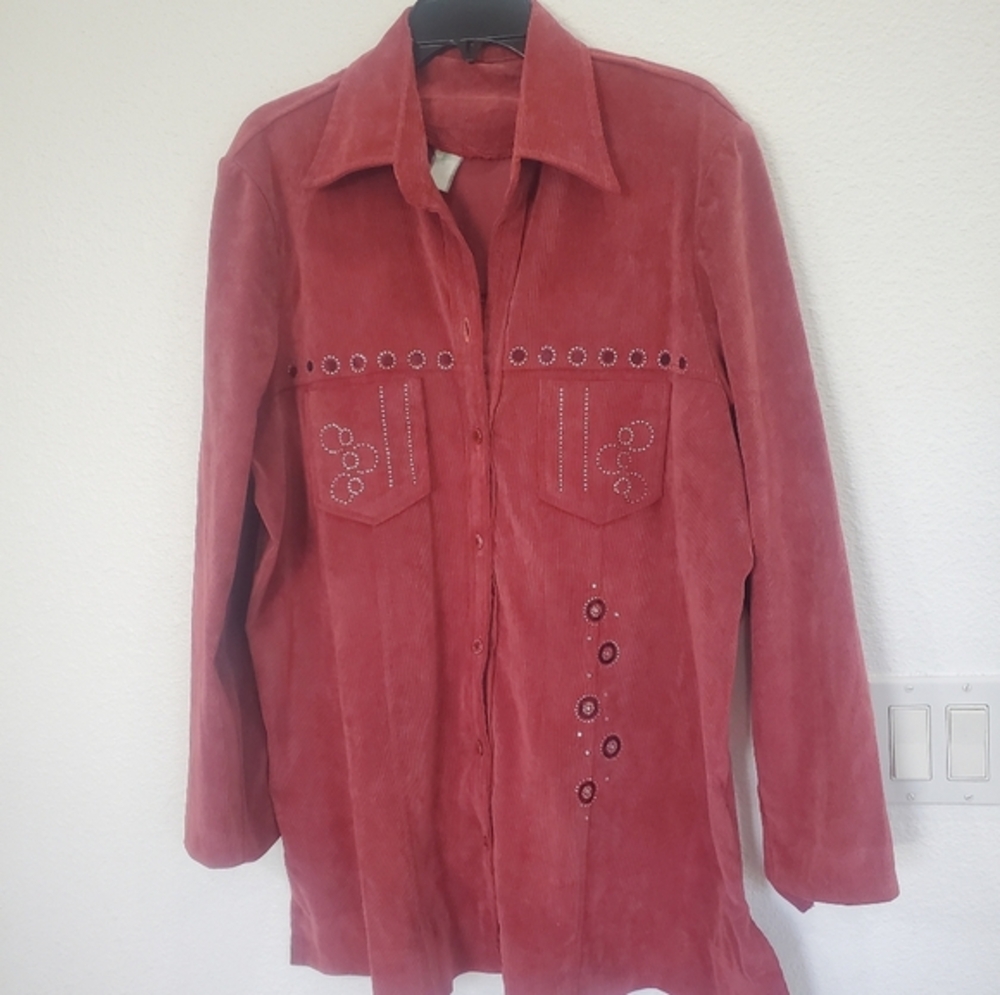 Vintage Women's‎ Red Embellished Jacket